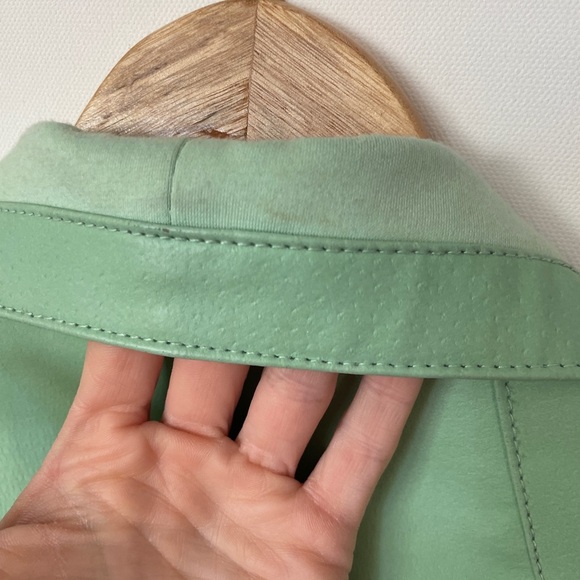Green Leather Moto Biker Jacket XS - Picture 6 of 10